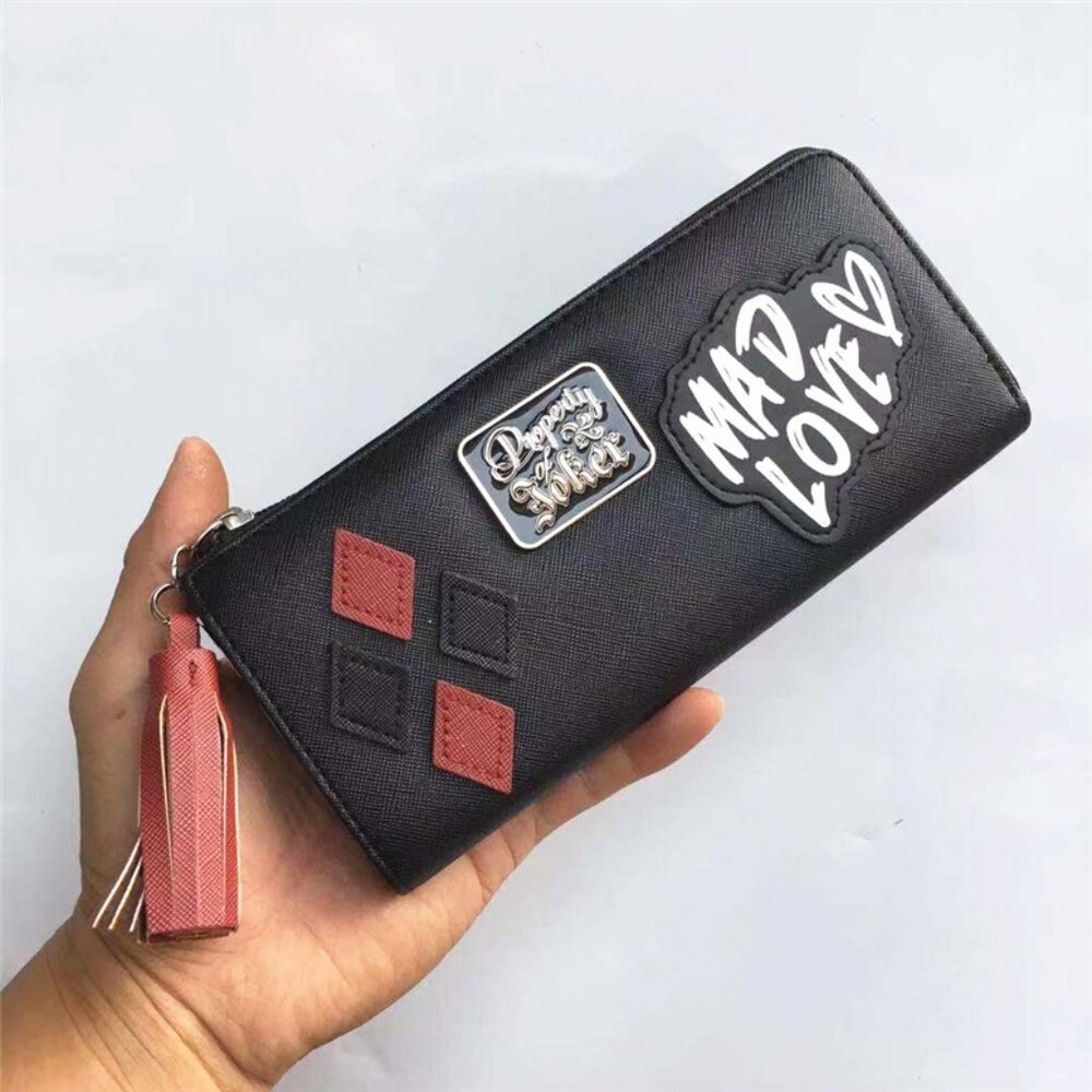 Harley Quinn Joker Mad Love Long Clutch Wallet New
